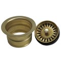 Nantucket Sinks 3.5 Inch Extended Flange Disposal Kitchen Drain Brass 3.5EDF-PB